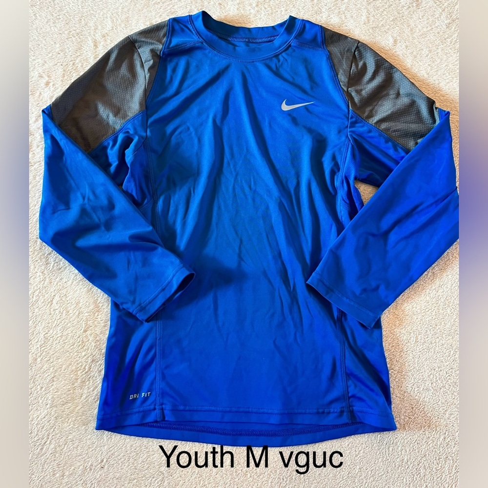 Nike Blue Long Sleeve Shirt Size YM